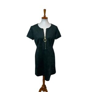 Calvin Klein Faux Suede Dress Green Size 12